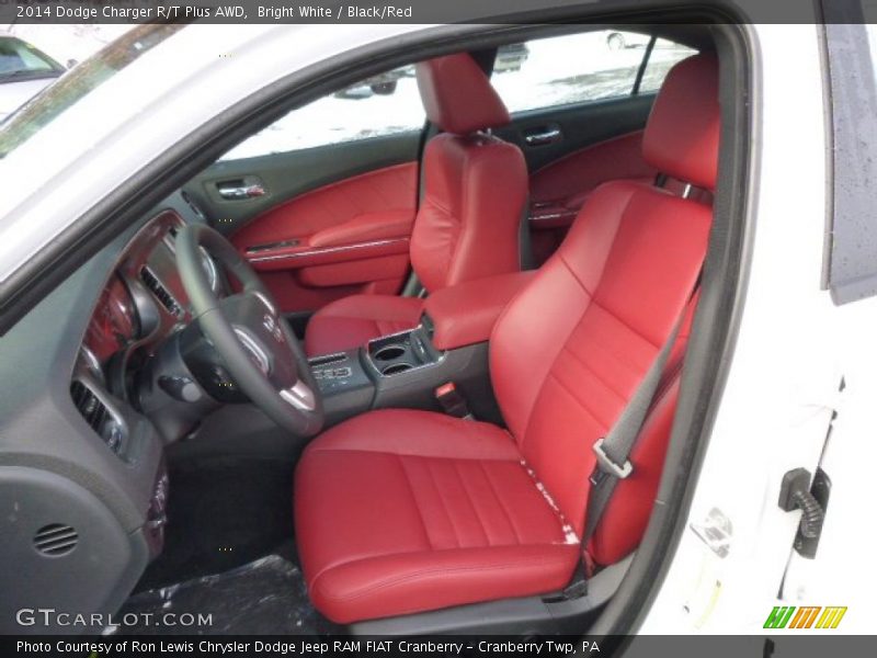 Bright White / Black/Red 2014 Dodge Charger R/T Plus AWD