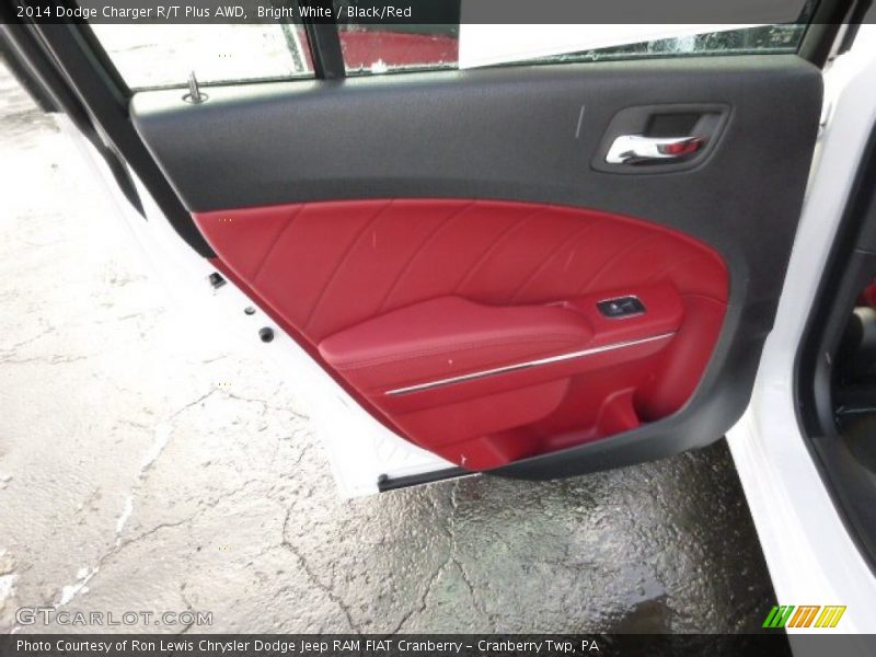Bright White / Black/Red 2014 Dodge Charger R/T Plus AWD