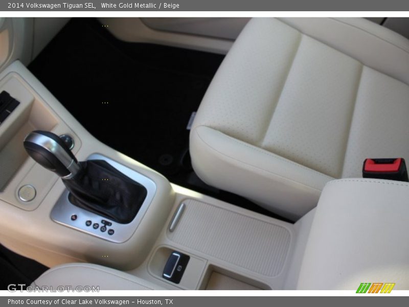 White Gold Metallic / Beige 2014 Volkswagen Tiguan SEL