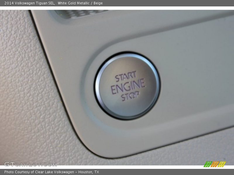 White Gold Metallic / Beige 2014 Volkswagen Tiguan SEL
