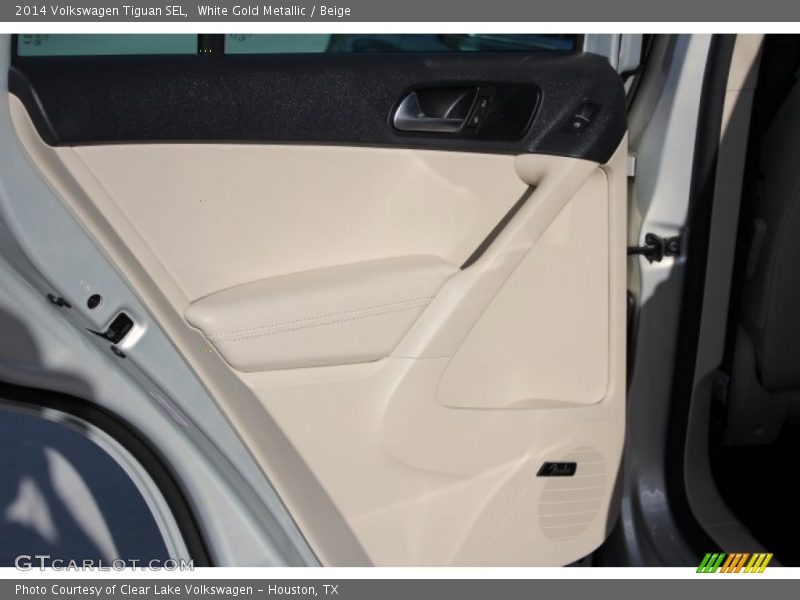 White Gold Metallic / Beige 2014 Volkswagen Tiguan SEL