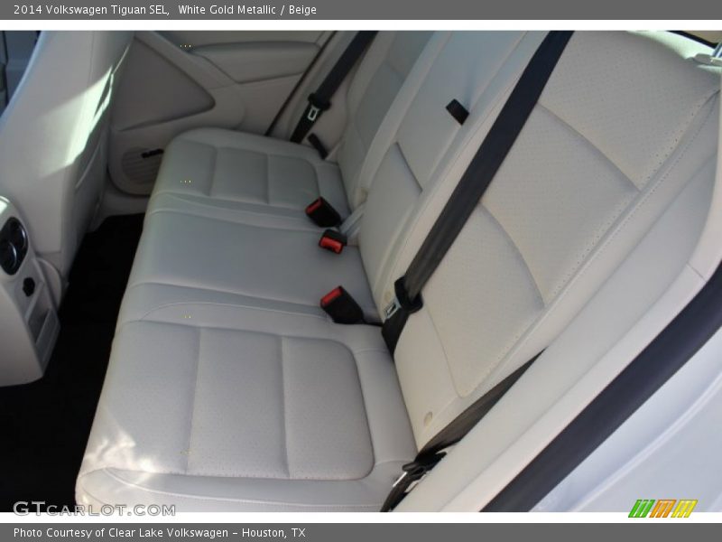 White Gold Metallic / Beige 2014 Volkswagen Tiguan SEL