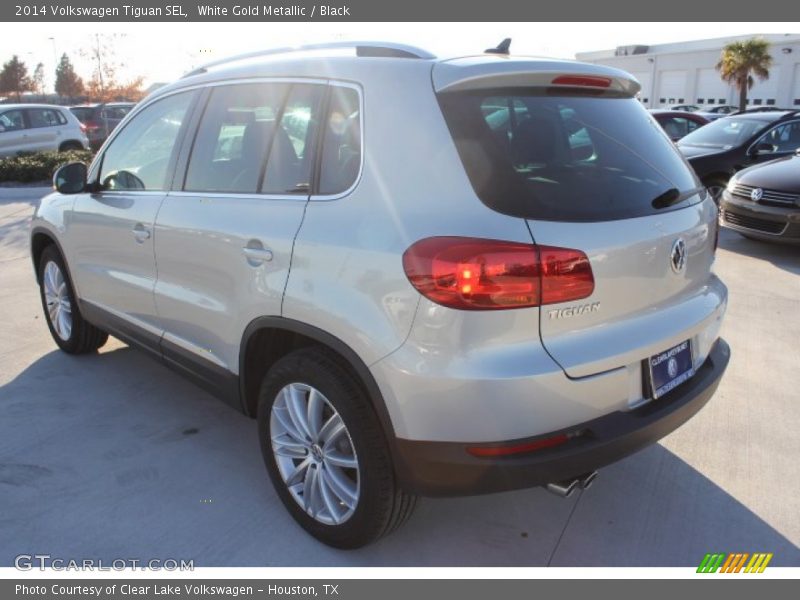 White Gold Metallic / Black 2014 Volkswagen Tiguan SEL