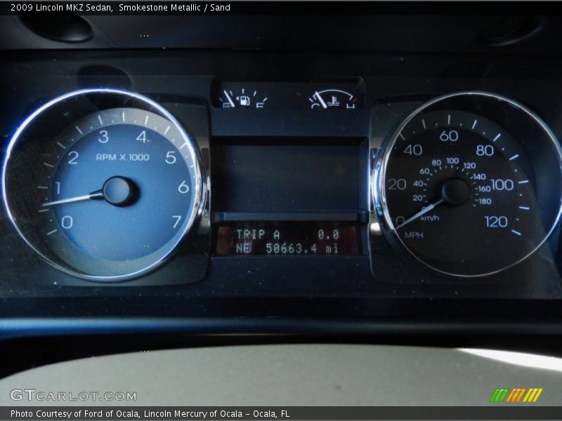 Smokestone Metallic / Sand 2009 Lincoln MKZ Sedan