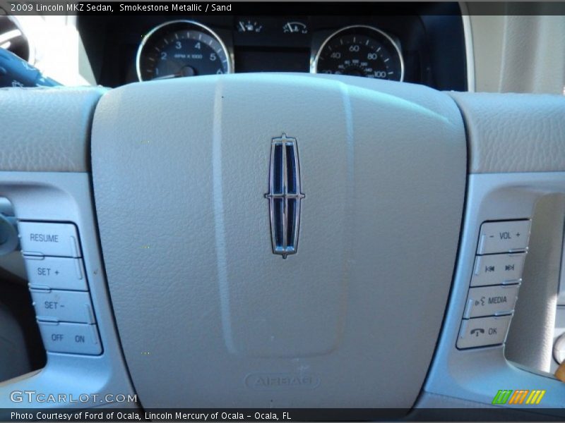 Smokestone Metallic / Sand 2009 Lincoln MKZ Sedan