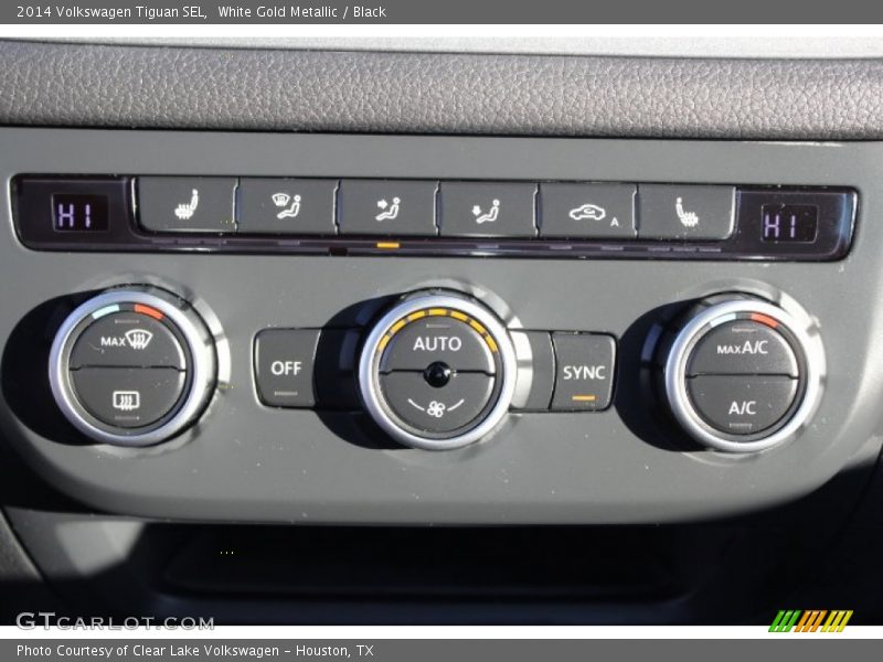 White Gold Metallic / Black 2014 Volkswagen Tiguan SEL