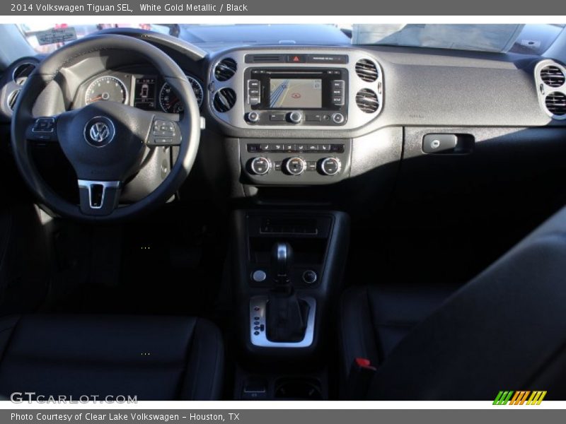 White Gold Metallic / Black 2014 Volkswagen Tiguan SEL