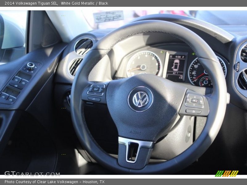 White Gold Metallic / Black 2014 Volkswagen Tiguan SEL