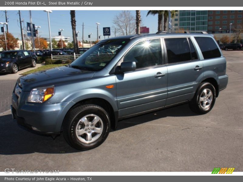 Steel Blue Metallic / Gray 2008 Honda Pilot EX-L