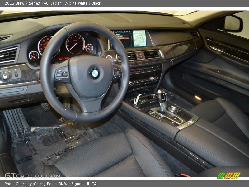 Alpine White / Black 2013 BMW 7 Series 740i Sedan