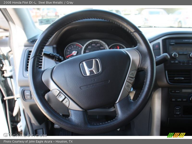 Steel Blue Metallic / Gray 2008 Honda Pilot EX-L