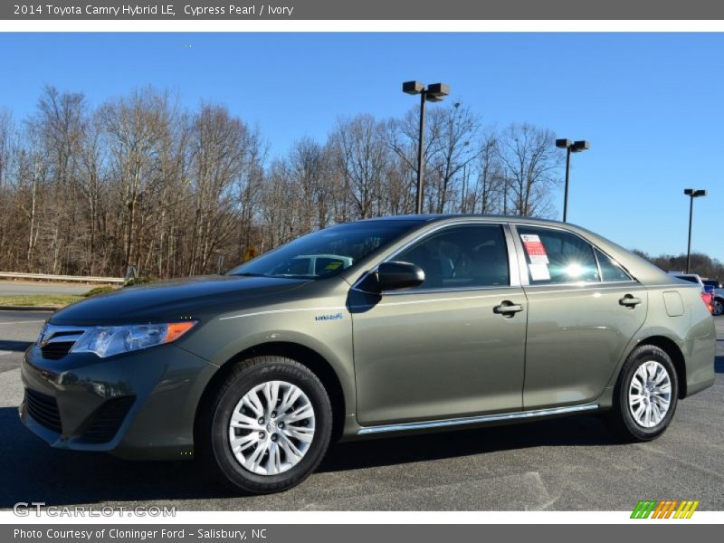 Cypress Pearl / Ivory 2014 Toyota Camry Hybrid LE
