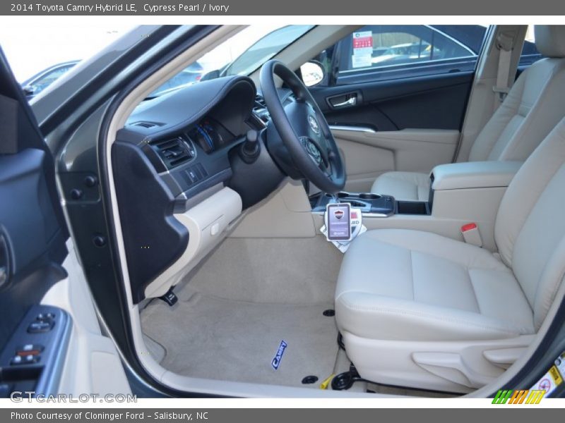 Cypress Pearl / Ivory 2014 Toyota Camry Hybrid LE