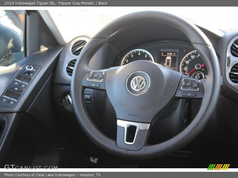 Pepper Gray Metallic / Black 2014 Volkswagen Tiguan SEL