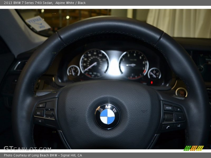 Alpine White / Black 2013 BMW 7 Series 740i Sedan