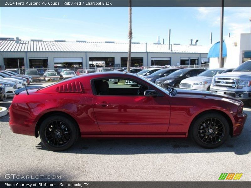 Ruby Red / Charcoal Black 2014 Ford Mustang V6 Coupe