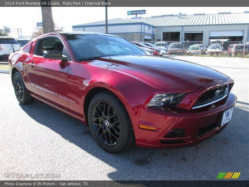 Ruby Red / Charcoal Black 2014 Ford Mustang V6 Coupe