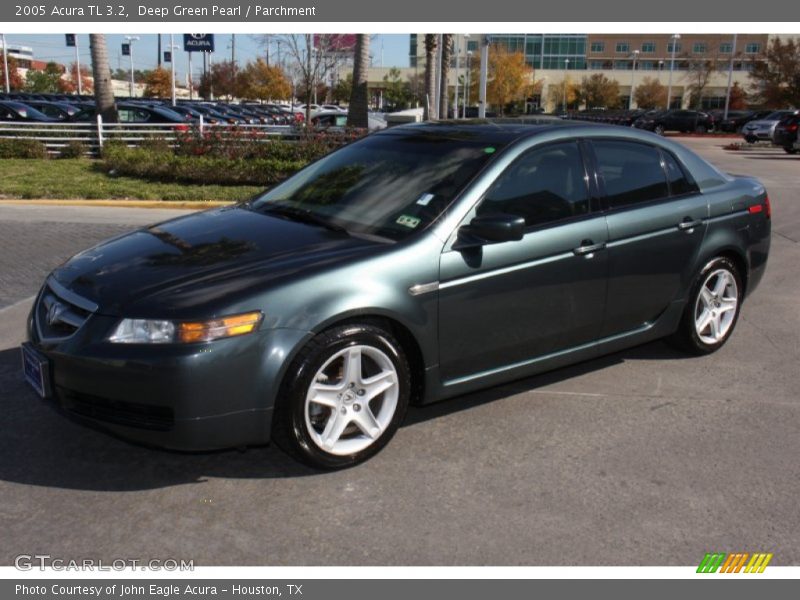 Deep Green Pearl / Parchment 2005 Acura TL 3.2