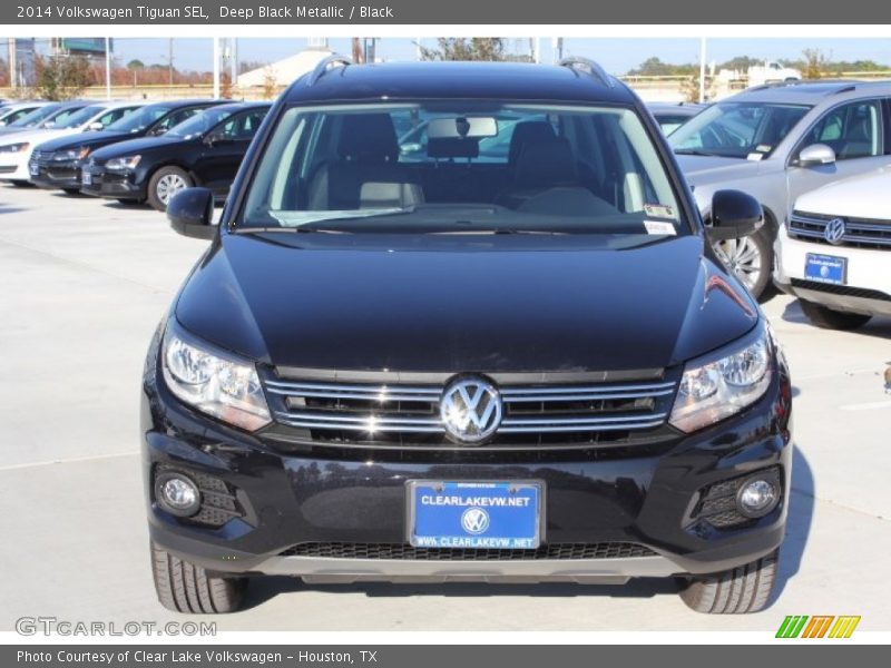 Deep Black Metallic / Black 2014 Volkswagen Tiguan SEL