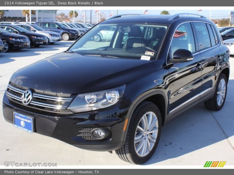 Deep Black Metallic / Black 2014 Volkswagen Tiguan SEL