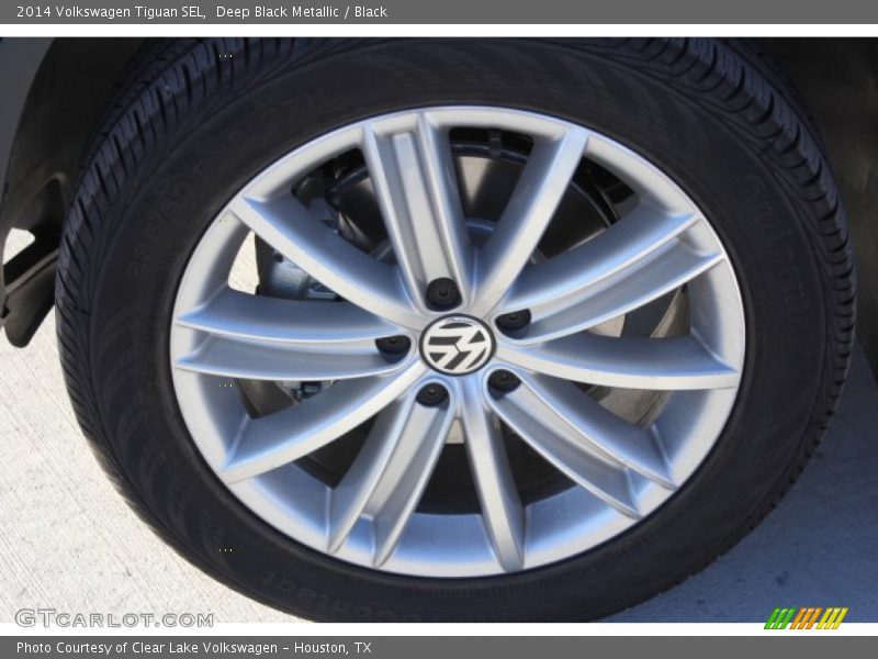 Deep Black Metallic / Black 2014 Volkswagen Tiguan SEL