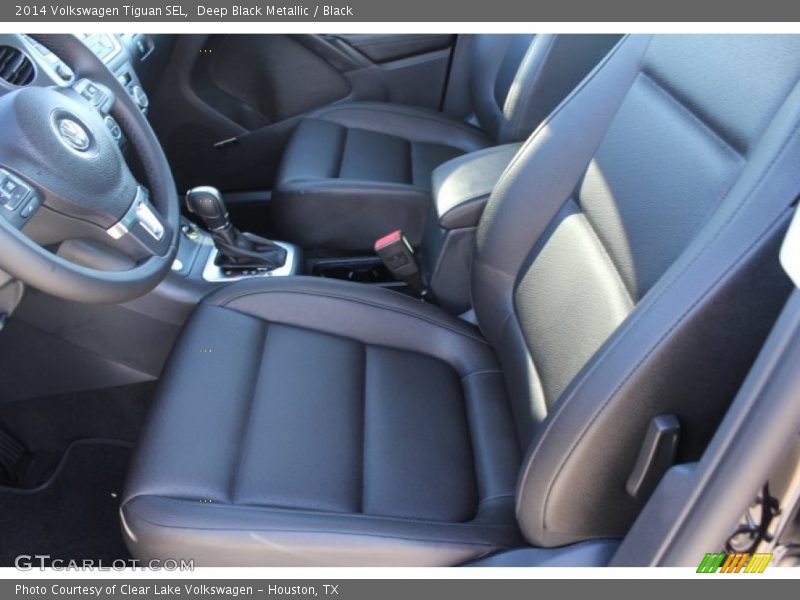 Deep Black Metallic / Black 2014 Volkswagen Tiguan SEL