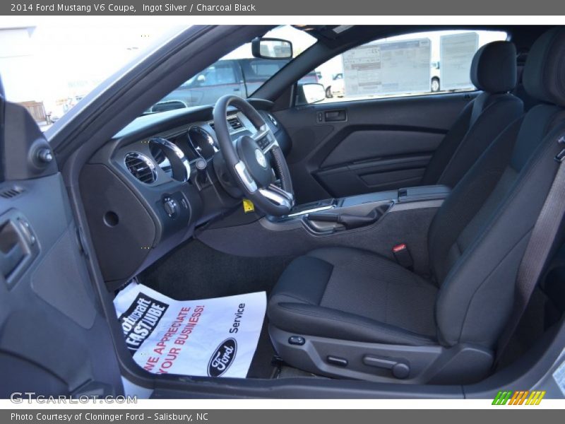 Ingot Silver / Charcoal Black 2014 Ford Mustang V6 Coupe