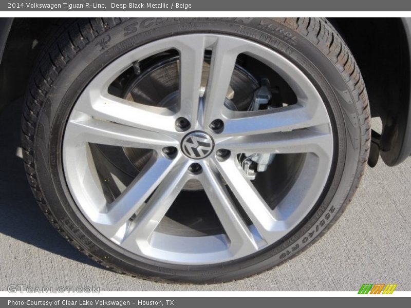 Deep Black Metallic / Beige 2014 Volkswagen Tiguan R-Line