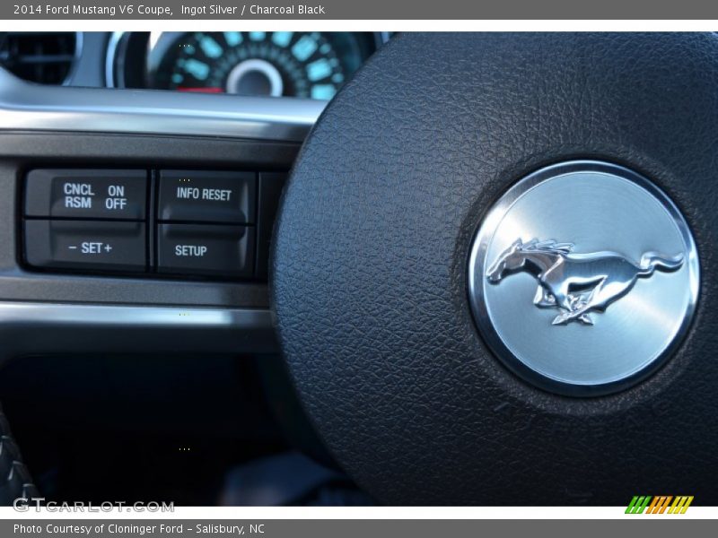 Ingot Silver / Charcoal Black 2014 Ford Mustang V6 Coupe