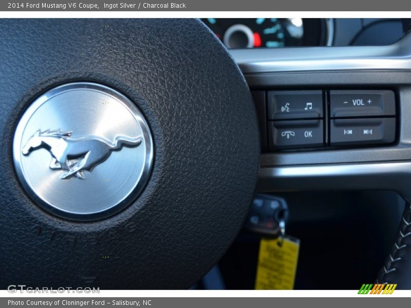 Ingot Silver / Charcoal Black 2014 Ford Mustang V6 Coupe