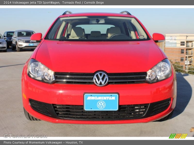 Tornado Red / Cornsilk Beige 2014 Volkswagen Jetta TDI SportWagen