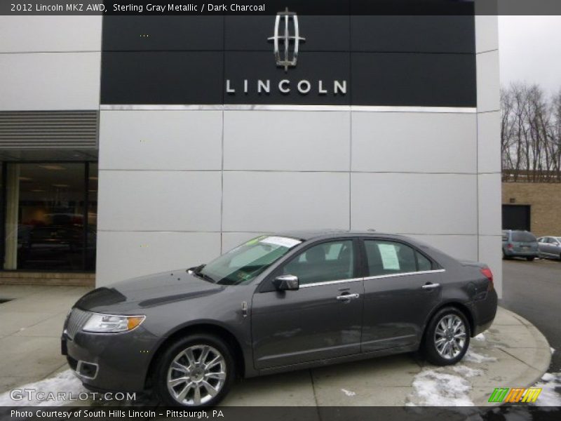 Sterling Gray Metallic / Dark Charcoal 2012 Lincoln MKZ AWD