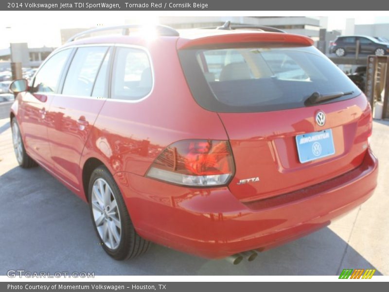 Tornado Red / Cornsilk Beige 2014 Volkswagen Jetta TDI SportWagen