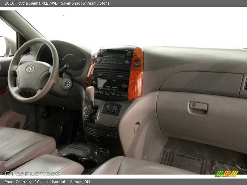 Silver Shadow Pearl / Stone 2010 Toyota Sienna XLE AWD