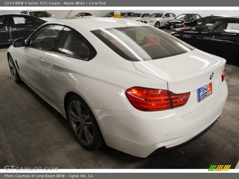 Alpine White / Coral Red 2014 BMW 4 Series 435i Coupe