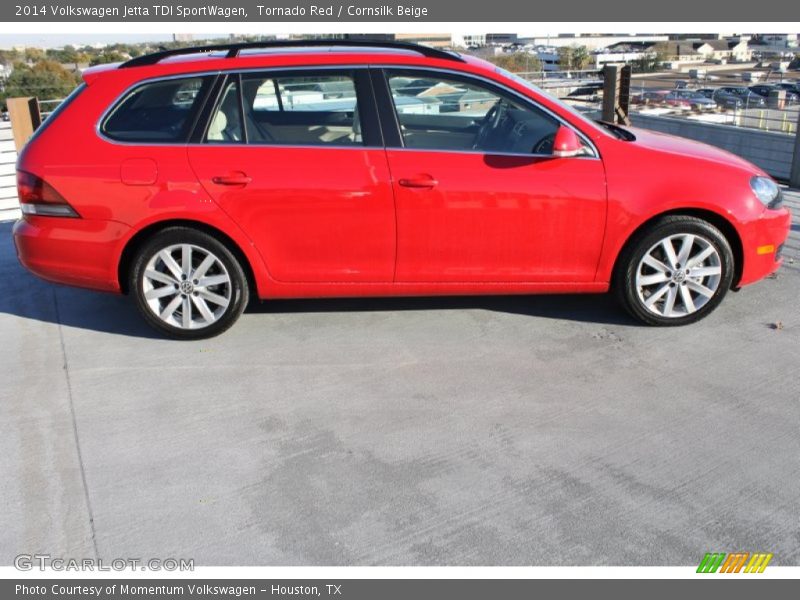 Tornado Red / Cornsilk Beige 2014 Volkswagen Jetta TDI SportWagen