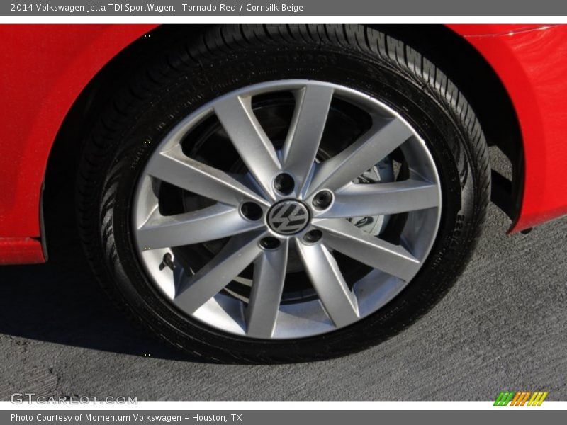Tornado Red / Cornsilk Beige 2014 Volkswagen Jetta TDI SportWagen