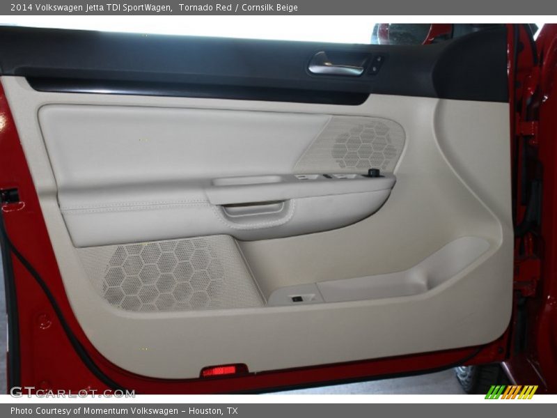 Tornado Red / Cornsilk Beige 2014 Volkswagen Jetta TDI SportWagen