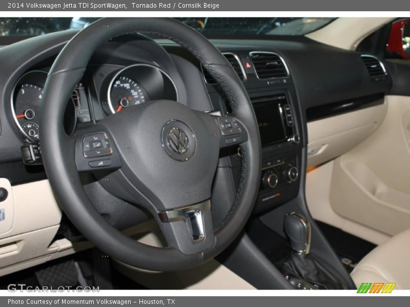 Tornado Red / Cornsilk Beige 2014 Volkswagen Jetta TDI SportWagen