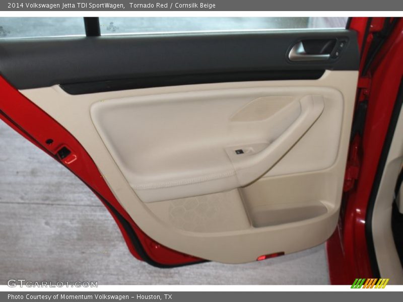 Tornado Red / Cornsilk Beige 2014 Volkswagen Jetta TDI SportWagen