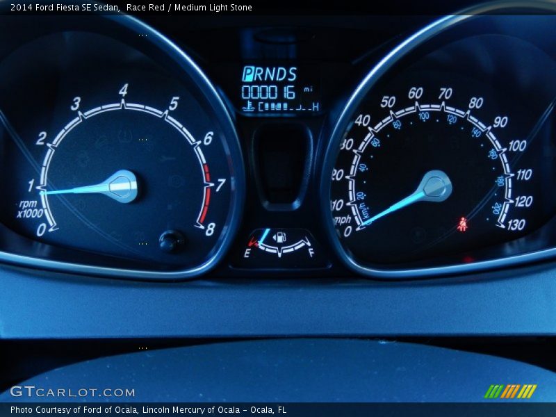 Race Red / Medium Light Stone 2014 Ford Fiesta SE Sedan
