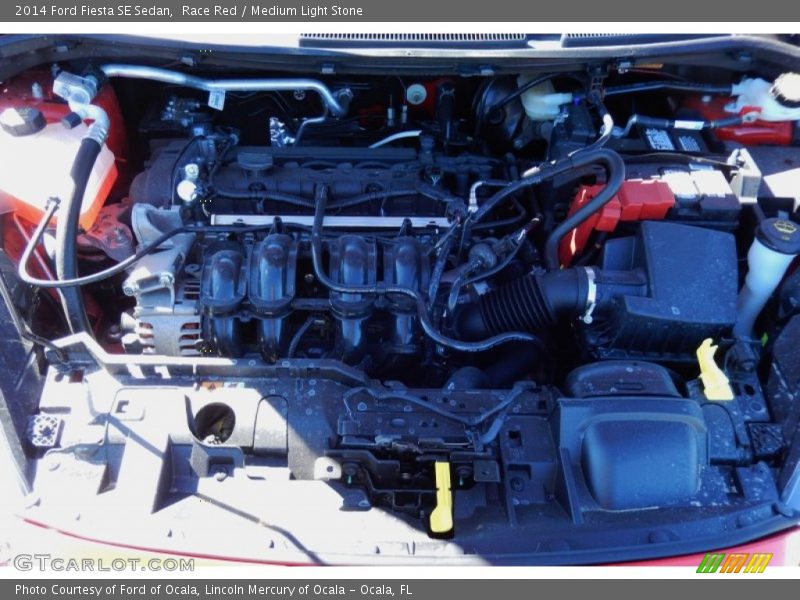 Race Red / Medium Light Stone 2014 Ford Fiesta SE Sedan