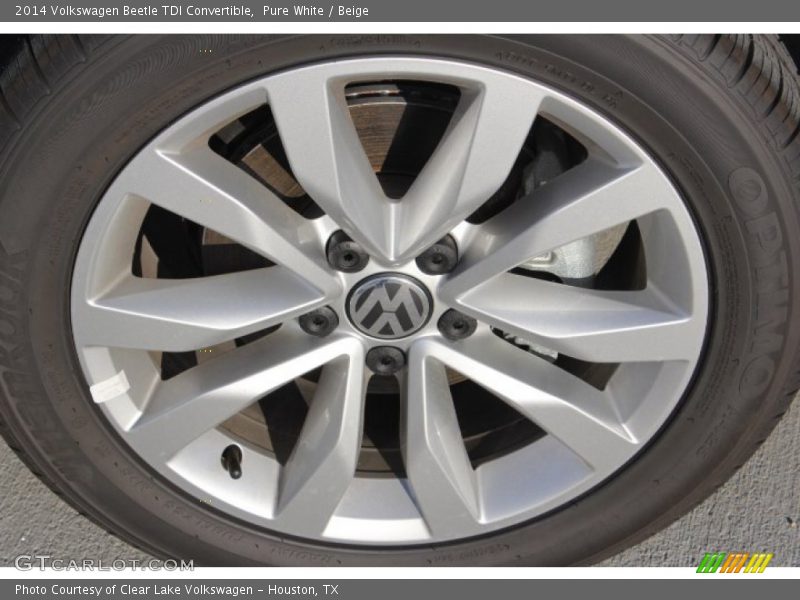 Pure White / Beige 2014 Volkswagen Beetle TDI Convertible