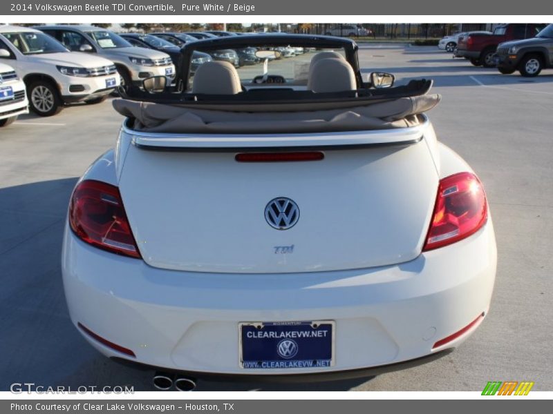 Pure White / Beige 2014 Volkswagen Beetle TDI Convertible