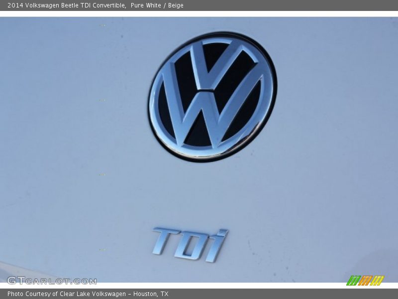 Pure White / Beige 2014 Volkswagen Beetle TDI Convertible