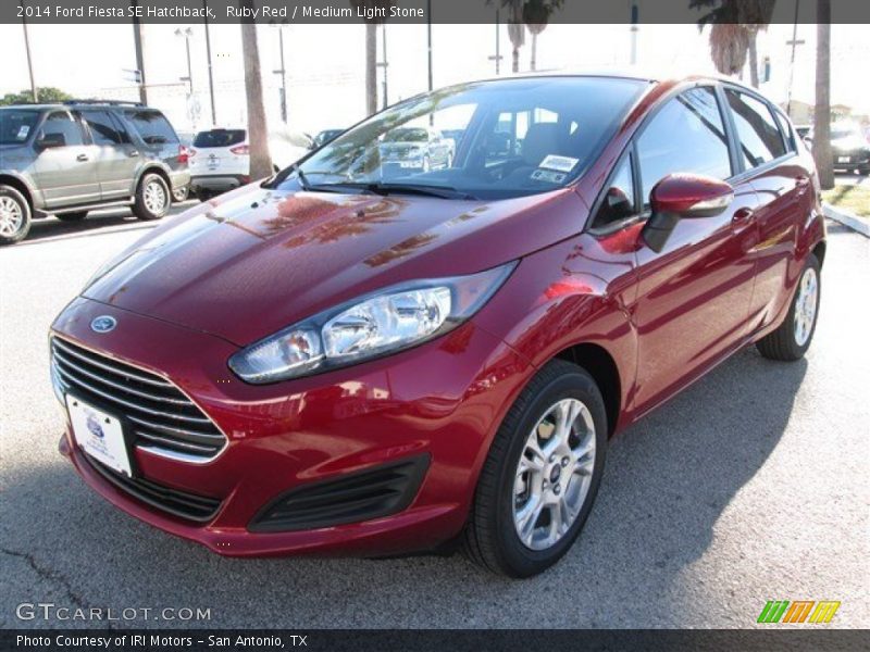 Ruby Red / Medium Light Stone 2014 Ford Fiesta SE Hatchback