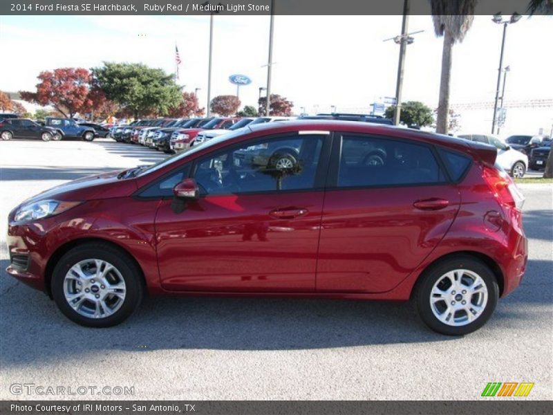 Ruby Red / Medium Light Stone 2014 Ford Fiesta SE Hatchback
