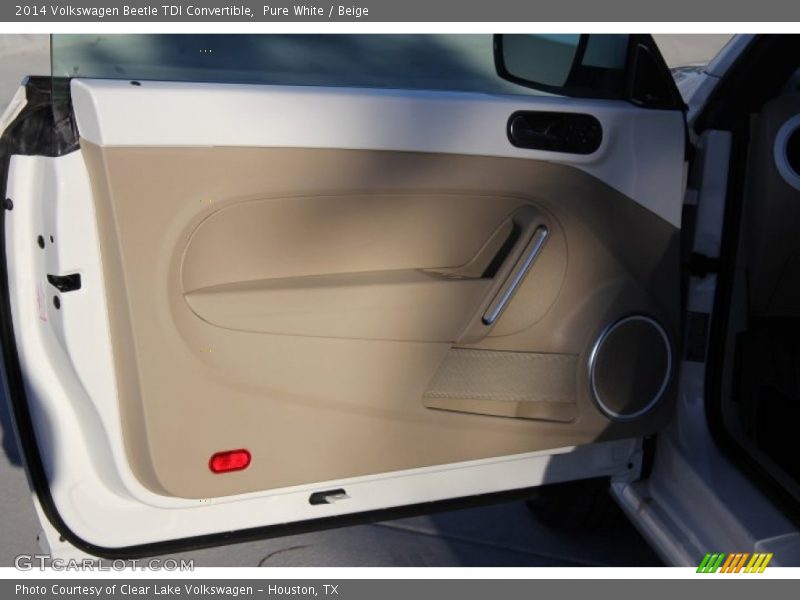 Pure White / Beige 2014 Volkswagen Beetle TDI Convertible