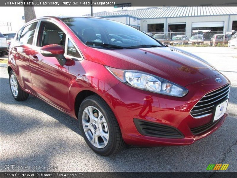 Ruby Red / Medium Light Stone 2014 Ford Fiesta SE Hatchback