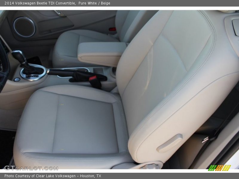 Pure White / Beige 2014 Volkswagen Beetle TDI Convertible
